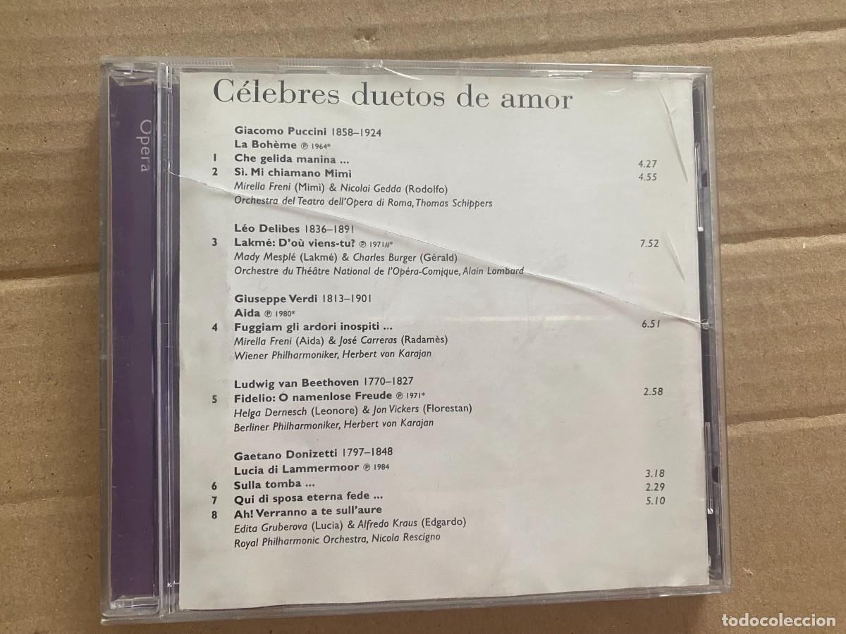CDs de m&uacute;sica: CD CELEBRES DUETOS DE AMOR - OPERA - Foto 1