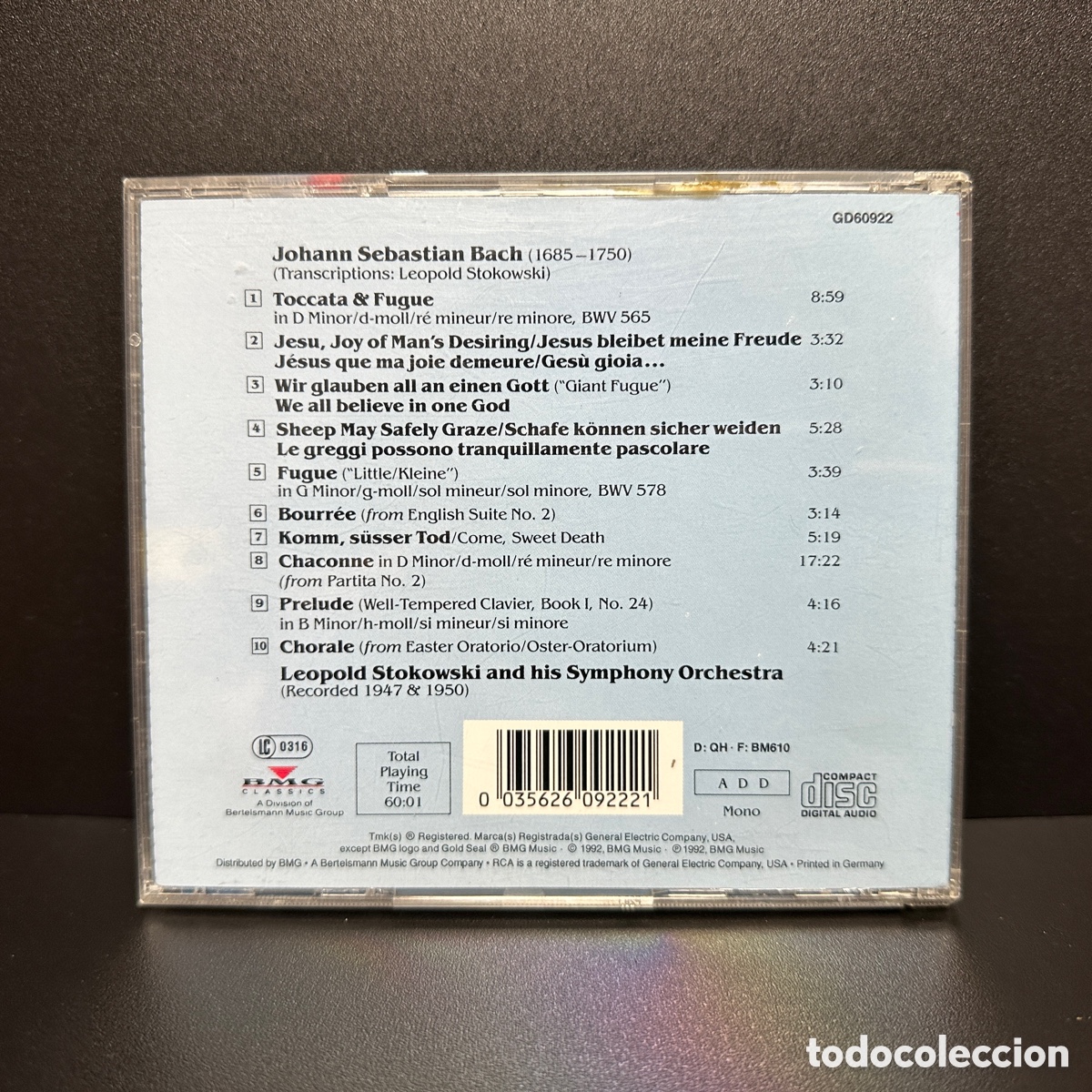 CDs de m&uacute;sica: Bach - Leopold Stokowski - Bach Transcriptions (CD) - Foto 2