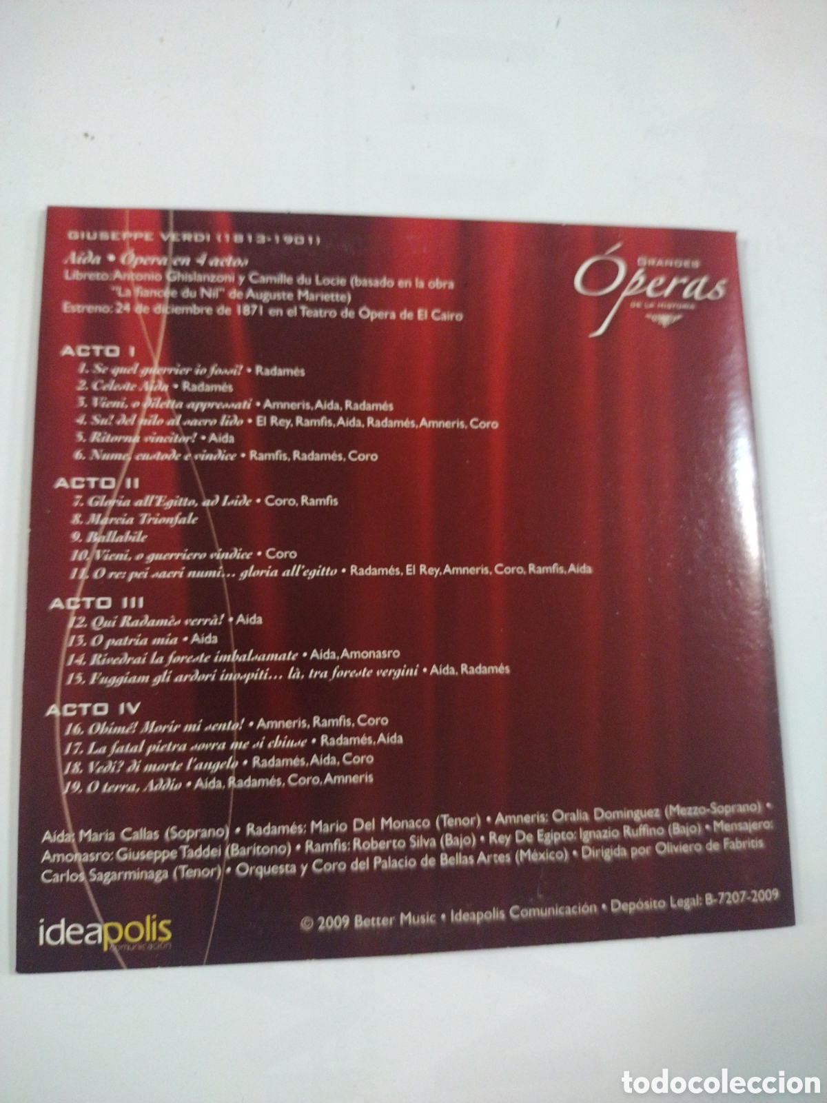 CDs de m&uacute;sica: Aida. Verdi. CD. Grandes &Oacute;peras - Foto 2