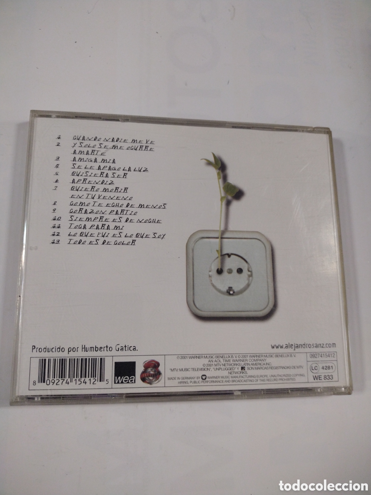CDs de m&uacute;sica: ALEJANDRO SANZ. UNPLUGGED. CD - Foto 2