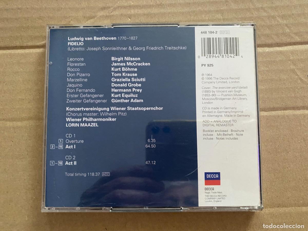 CDs de m&uacute;sica: CD DOBLE BEETHOVEN - FIDELIO - Foto 2