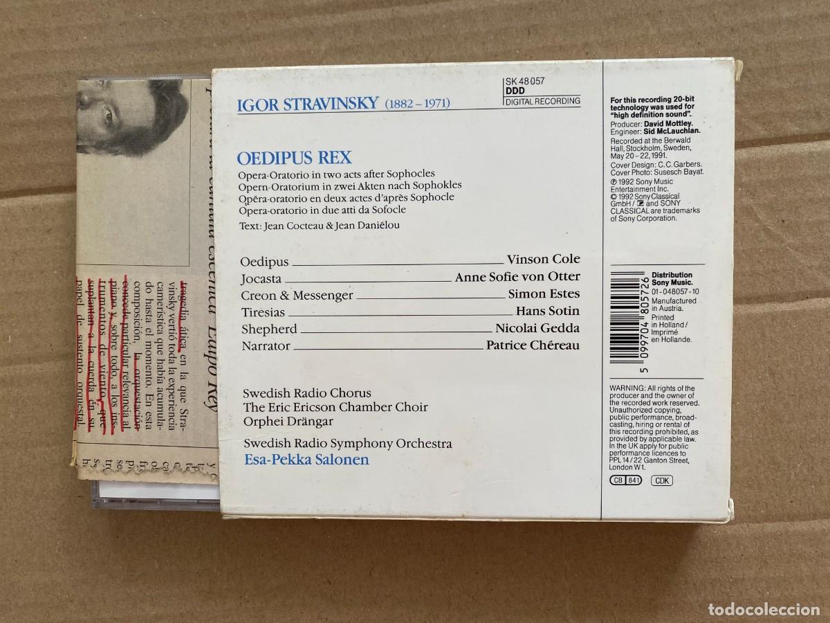 CDs de m&uacute;sica: CD STRAVINSKY - OEDIPUS REX - INCLUYE LIBRETO - Foto 2