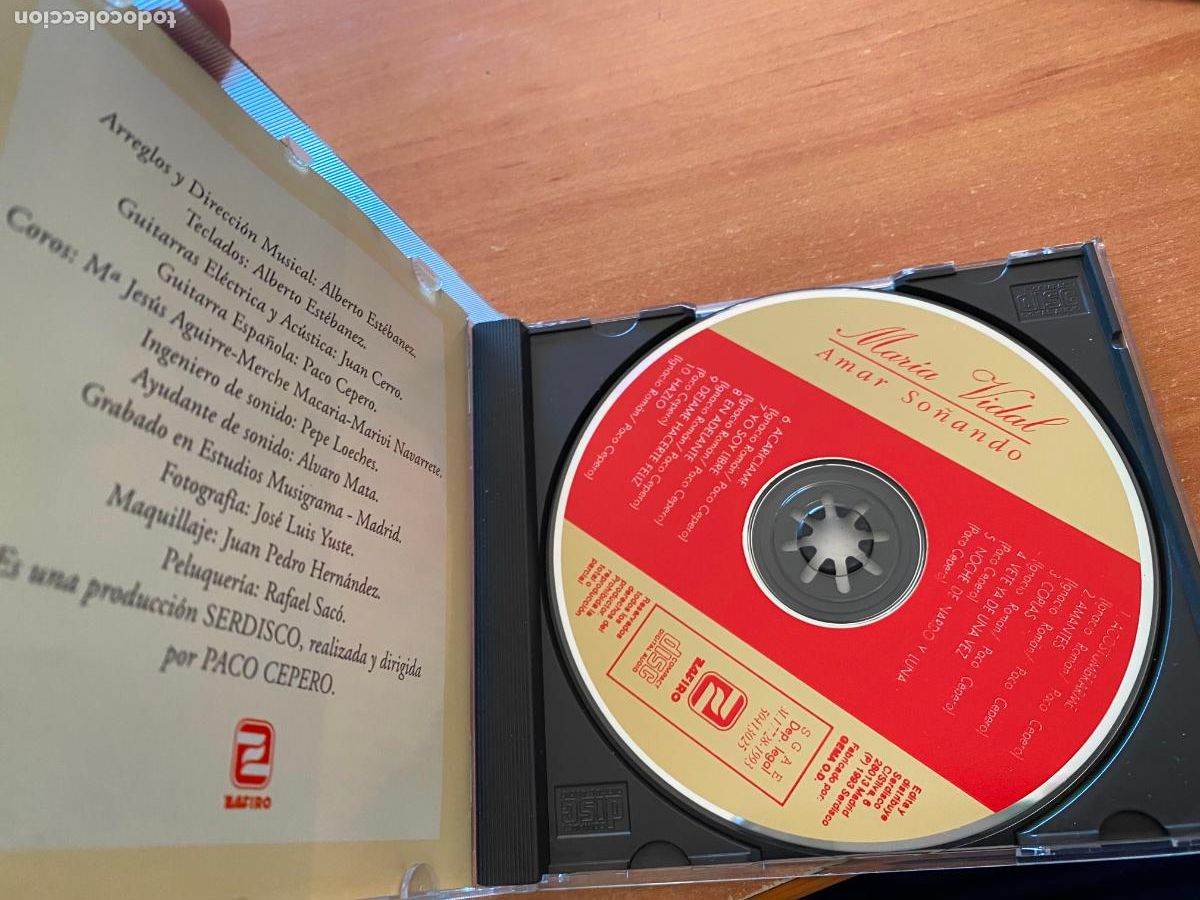 CDs de m&uacute;sica: MARIA VIDAL (A MAR SO&Ntilde;ANDO) CD (CDIB25) - Foto 2