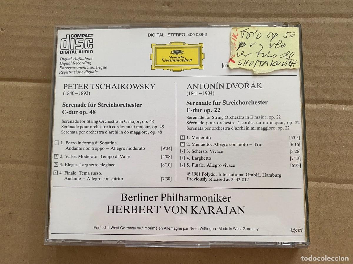 CDs de m&uacute;sica: CD TSCHAIKOWSKY - DVORAK - STREICHERSERENADEN - Foto 2