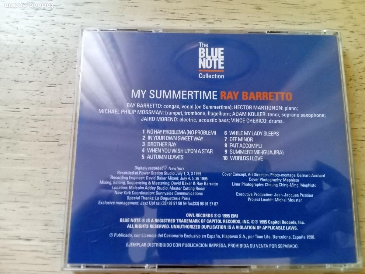 CDs de m&uacute;sica: Ray Barretto. My summertime. CD Blue note - Foto 2