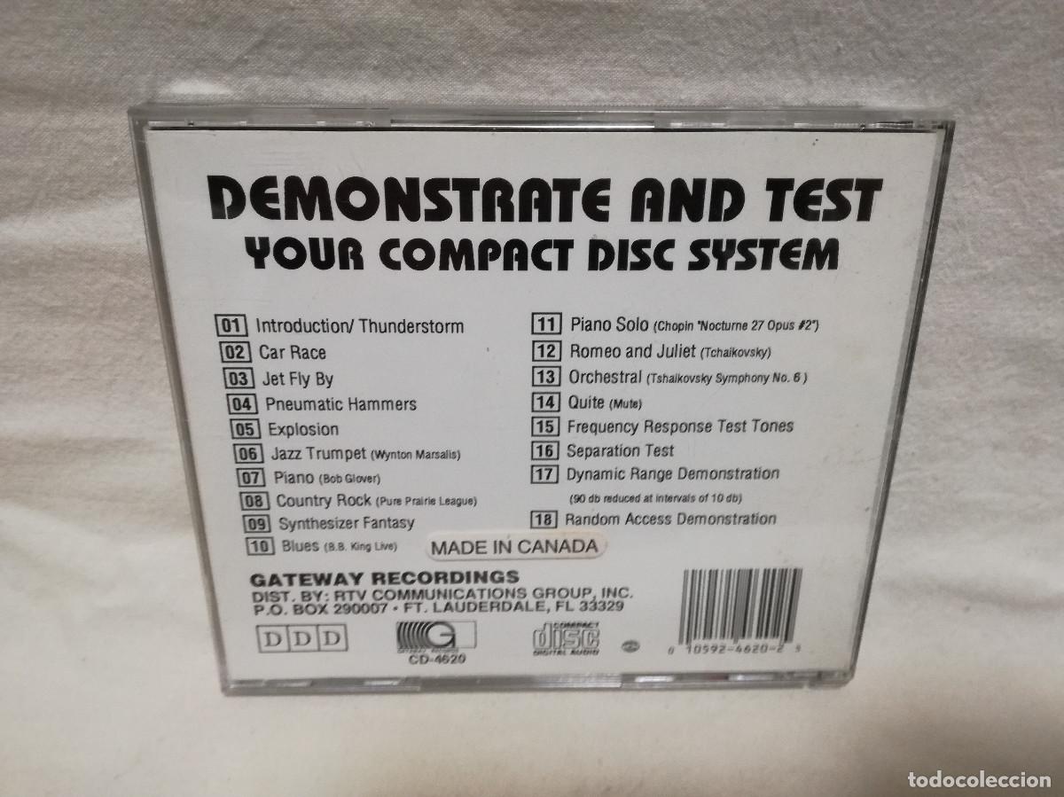 CDs de m&uacute;sica: CD - DEMONSTRATE AND TEST - EFECTOS DE SONIDO - MUSIC - AUDIO TESTS - Foto 3
