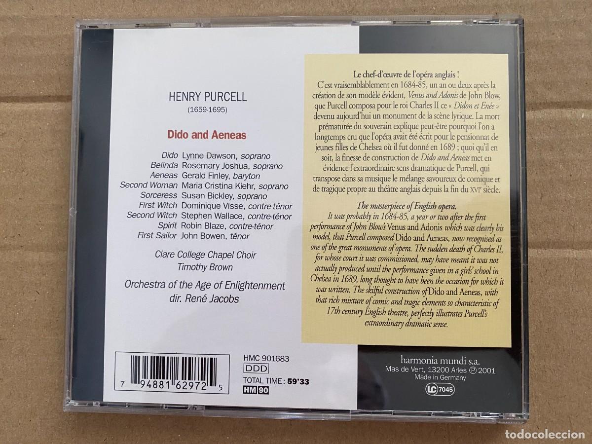 CDs de m&uacute;sica: CD PURCELL - DIDO & AENEAS - RENE JACOBS - Foto 2