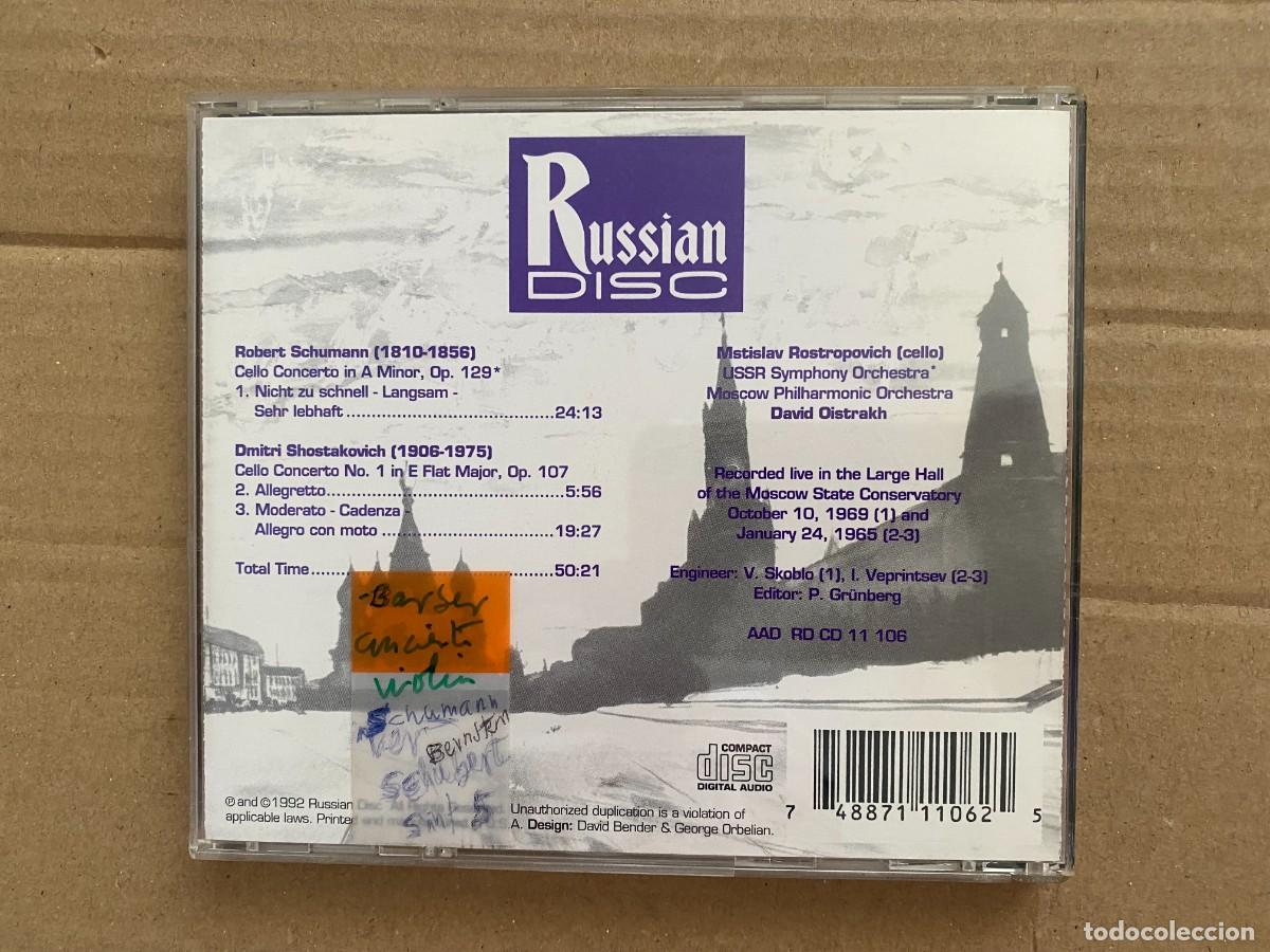 CDs de m&uacute;sica: CD ROSTROPOVICH - SHUMANN - CELLO CONCERTO - Foto 2