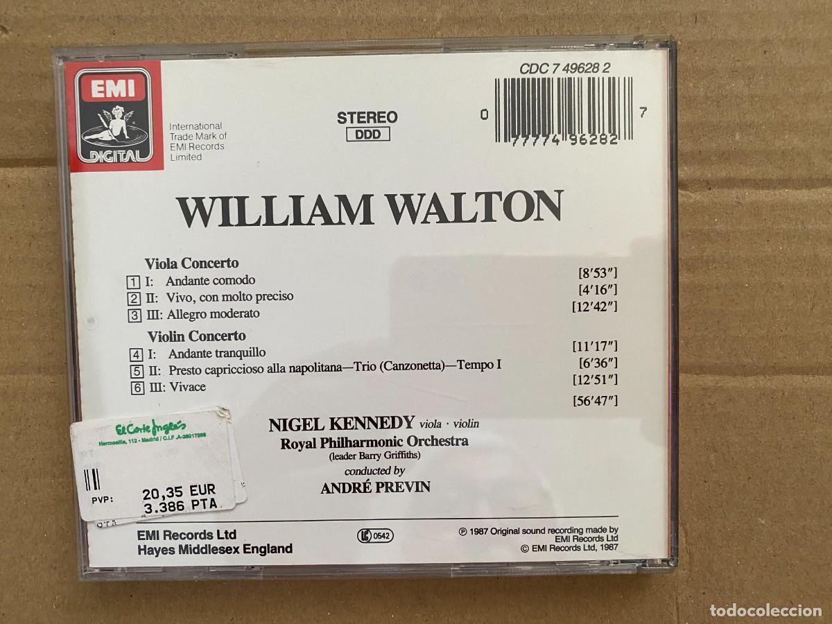 CDs de m&uacute;sica: CD WALTON - VIOLIN CONCERTO - VIOLA COCERTO - Foto 2
