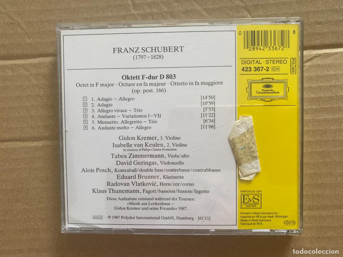 CDs de m&uacute;sica: CD SCHUBERT - OKTETT D 803 - Foto 2