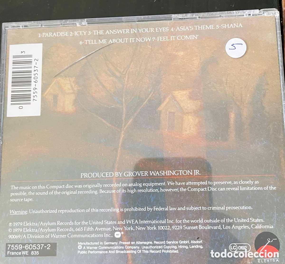 CDs de m&uacute;sica: Grover Washington Jr. Paradise - Foto 2