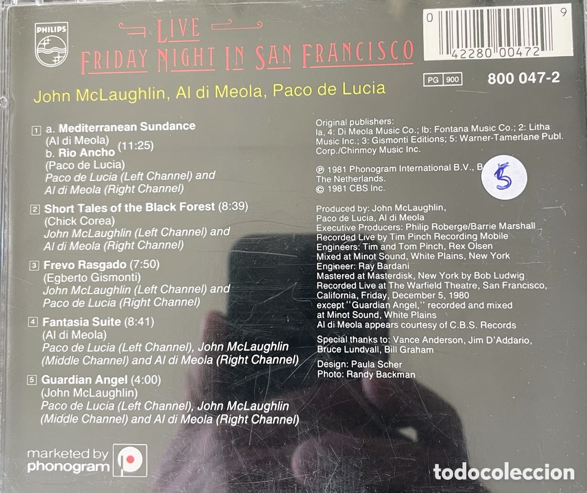 CDs de m&uacute;sica: Friday Night In San Francisco - Foto 2