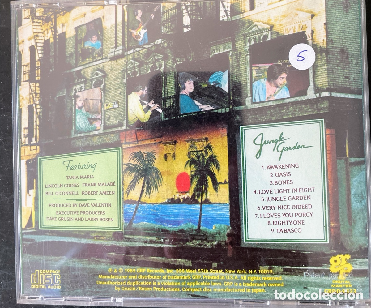 CDs de m&uacute;sica: Dave Valentin Jungle Garden - Foto 2