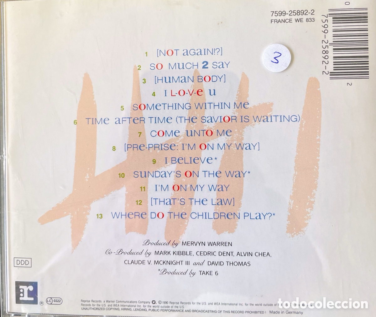 CDs de m&uacute;sica: Take 6 So Much 2 Say - Foto 2