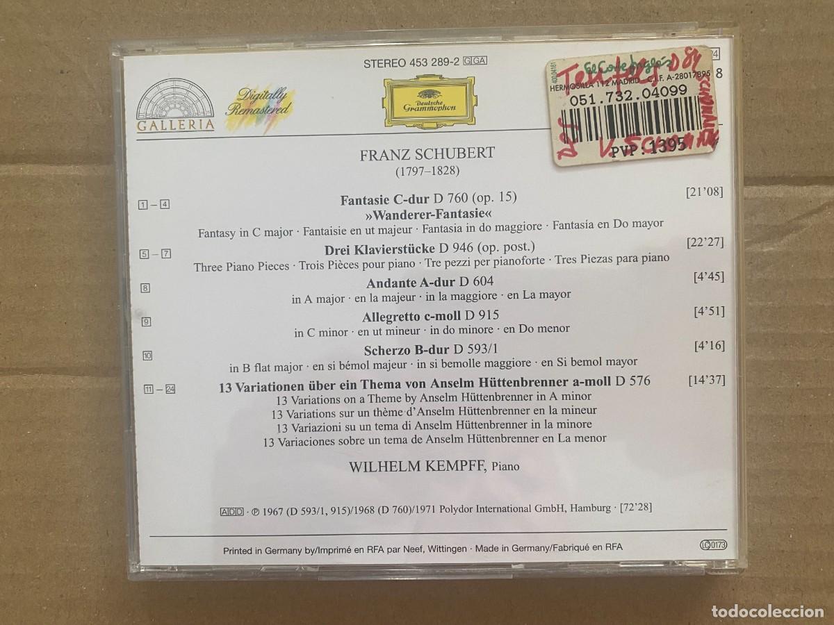 CDs de m&uacute;sica: CD SCHUBERT - WANDERER - FANTASIE - Foto 2