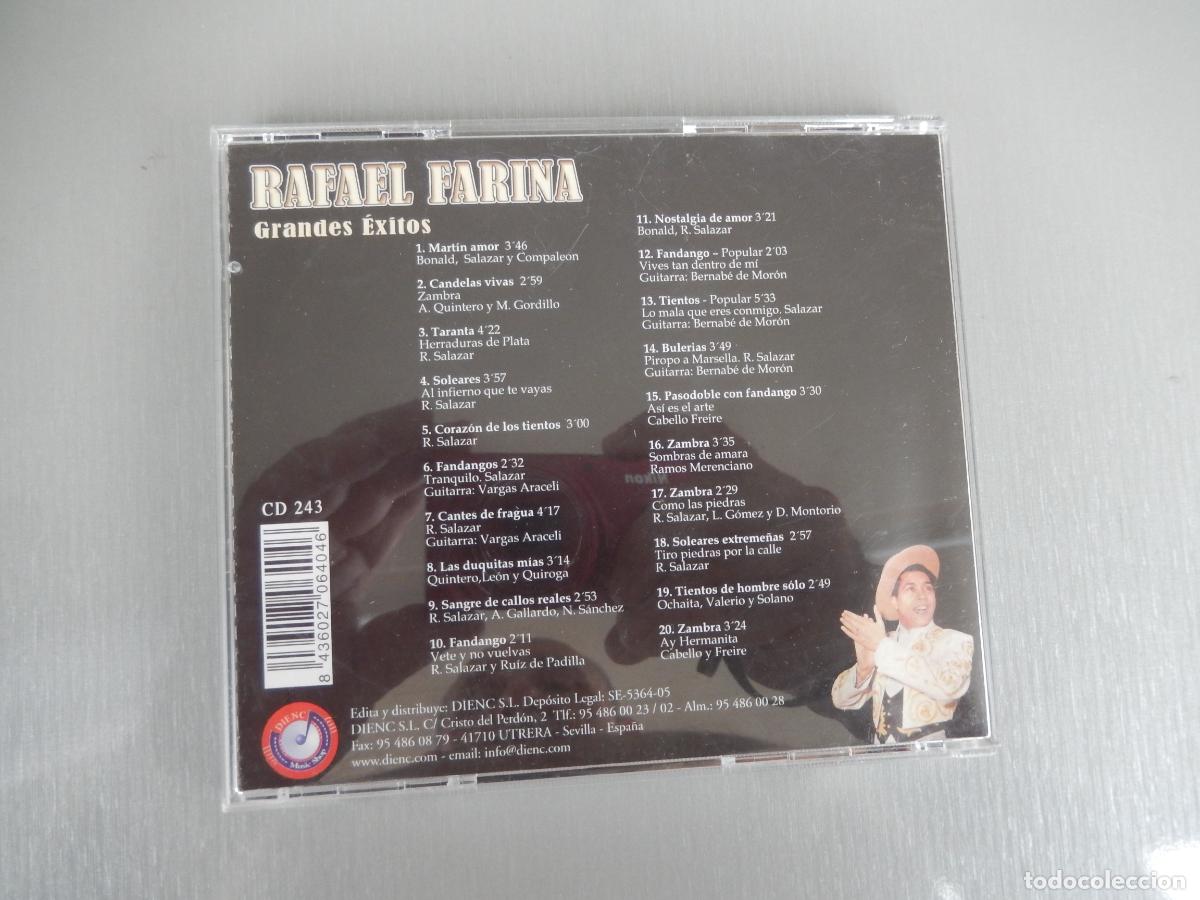 CDs de m&uacute;sica: RAFAEL FARINA - GRANDES EXITOS - CD - 20 TEMAS - Foto 3