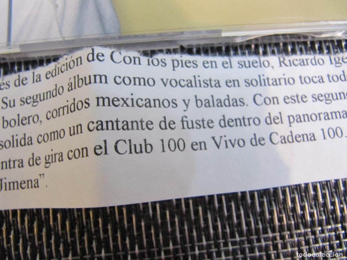 CDs de m&uacute;sica: RICARDO IGEA JIMENA CD SINGLE CADENA 100 - Foto 2