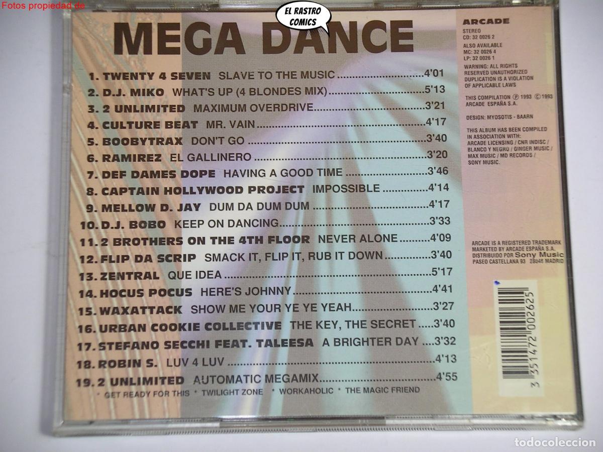 CDs de m&uacute;sica: Mega Dance, 19 Hits, CD, Arcade, 1993 - Foto 2