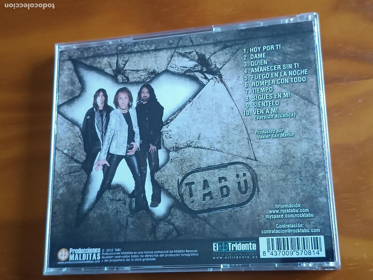 CDs de m&uacute;sica: TABU - ROMPER CON TODO (2010) CD HARD ROCK - Foto 2