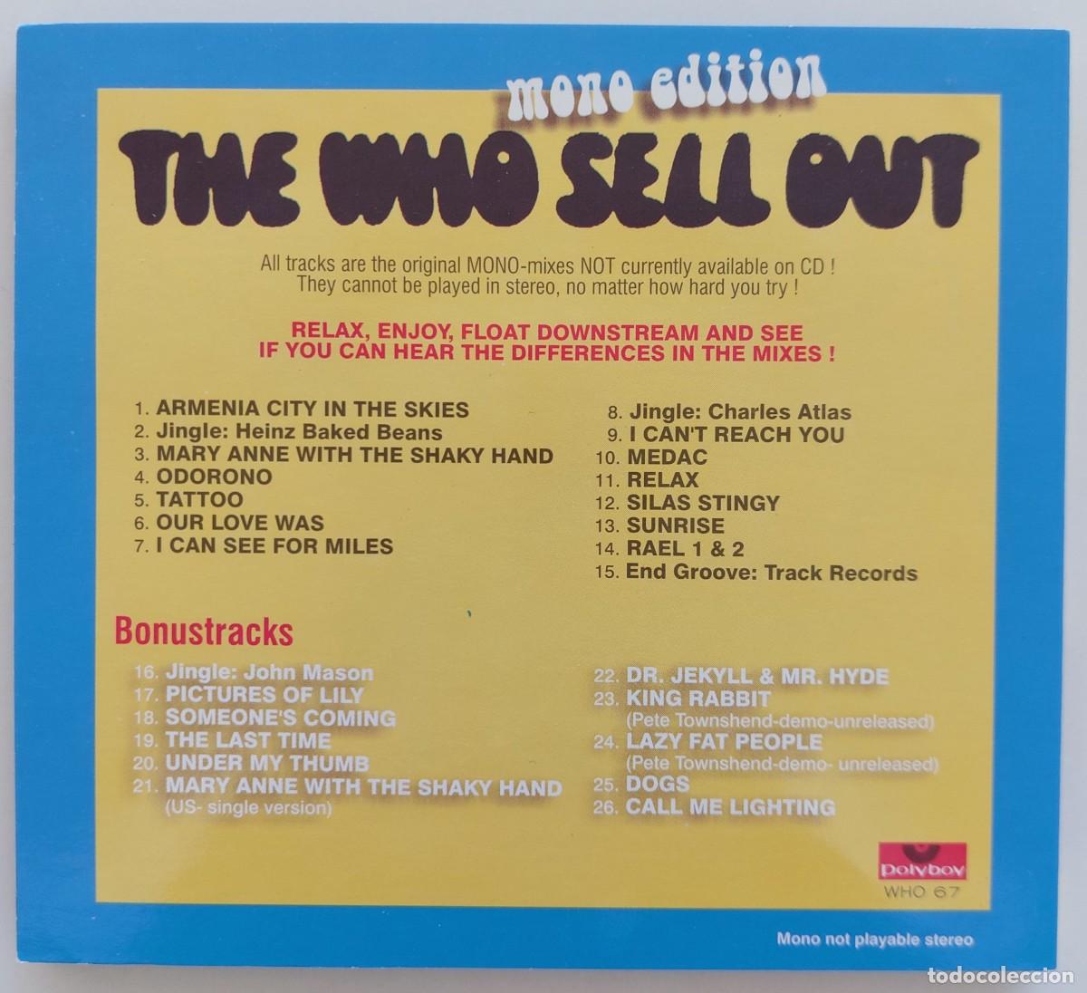 CDs de m&uacute;sica: THE WHO - SELL OUT - CD - Foto 2