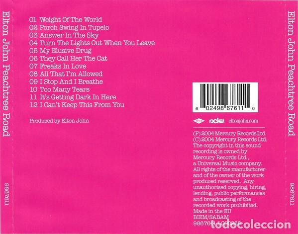CDs de m&uacute;sica: Elton John &ndash; Peachtree Road - Foto 2