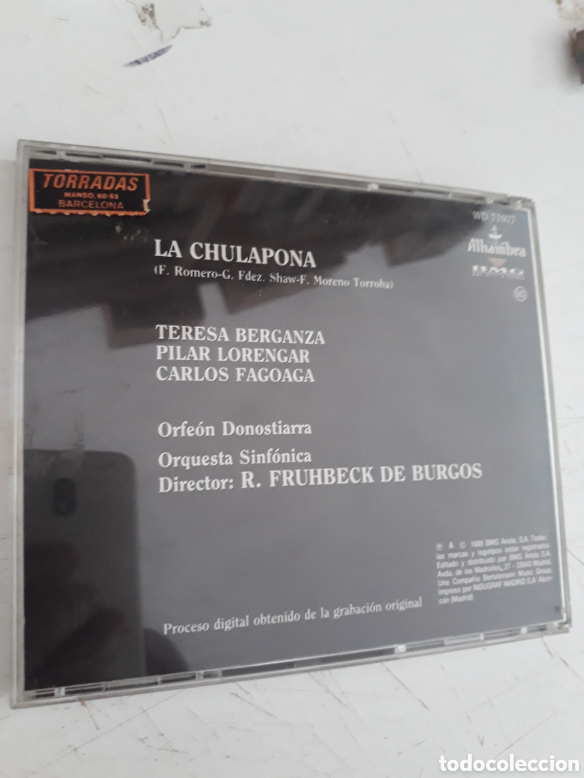 CDs de m&uacute;sica: LA CHULAPONA - BMG ARIOLA - CD - Foto 2