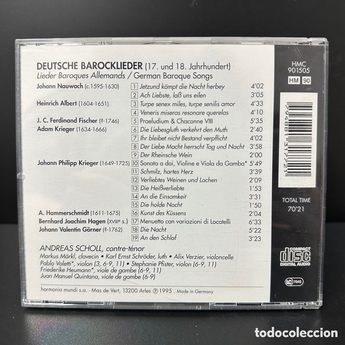 CDs de m&uacute;sica: Andreas Scholl - Deutsche Barocklieder (CD) - Foto 2