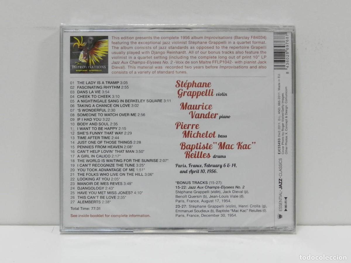 CDs de m&uacute;sica: DISCO CD. St&eacute;phane Grappelli &ndash; Improvisations. COMPACT DISC. PRECINTADO. - Foto 2