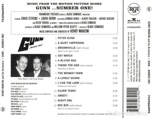 CDs de m&uacute;sica: Henry Mancini &ndash; Gunn ...Number One! - Foto 2
