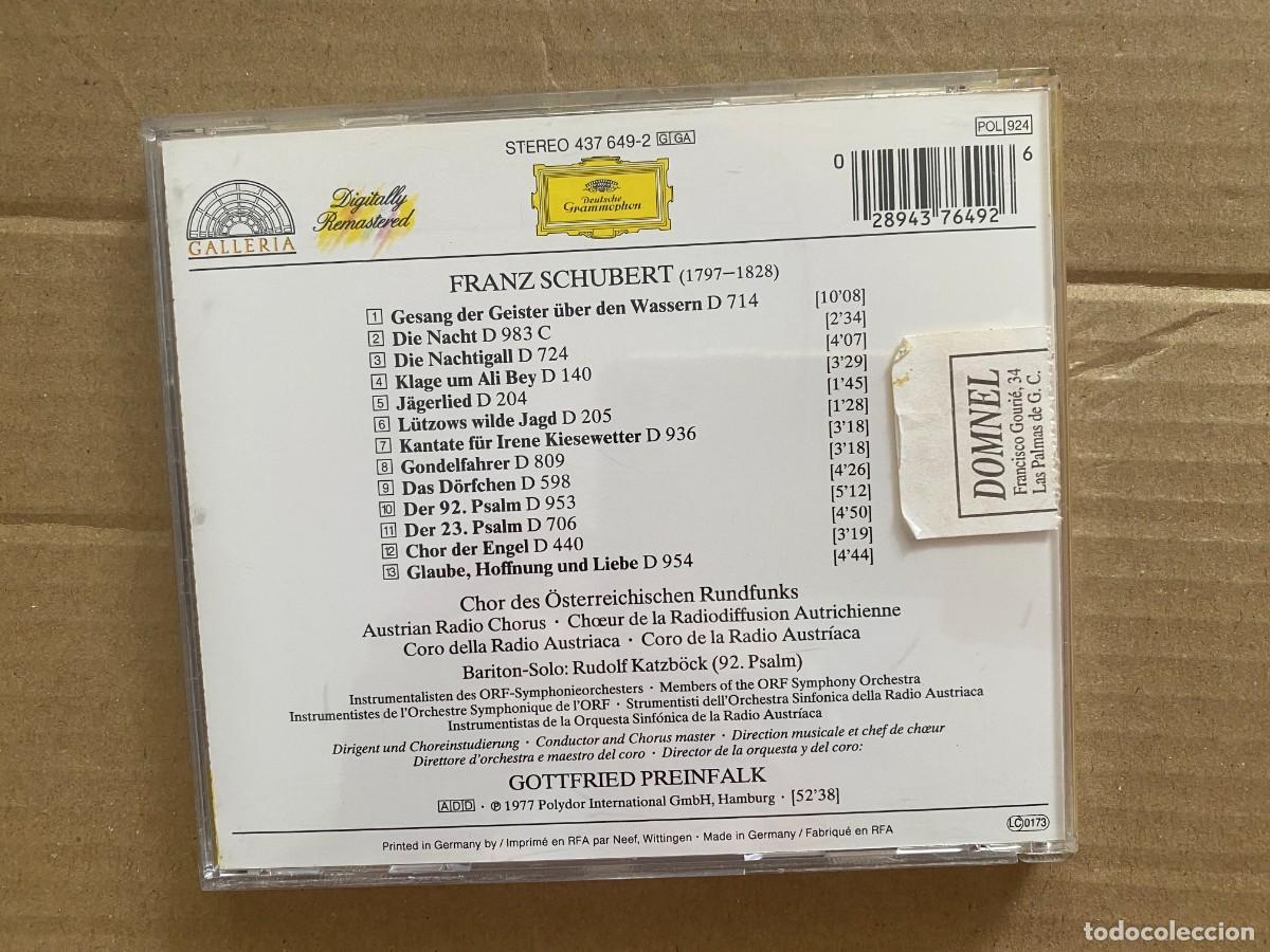 CDs de m&uacute;sica: CD SCHUBERT - CHORE - CHORUSES - Foto 2