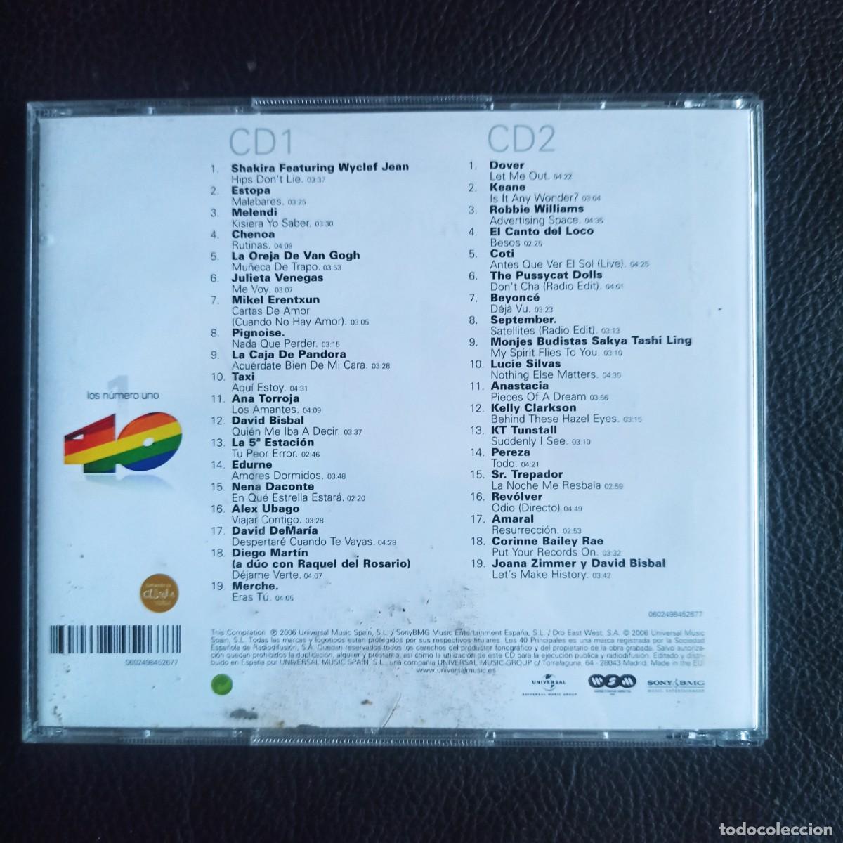CDs de m&uacute;sica: CD - Los N&uacute;mero Uno De 40 Principales - 2006 - Foto 2