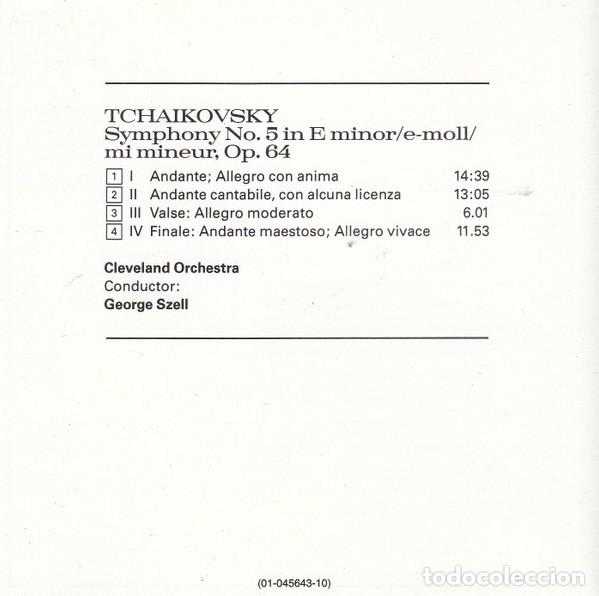 CDs de m&uacute;sica: TCHAIKOVSKY: SYMPHONY N&ordm; 5 - CBS - CD - Foto 2
