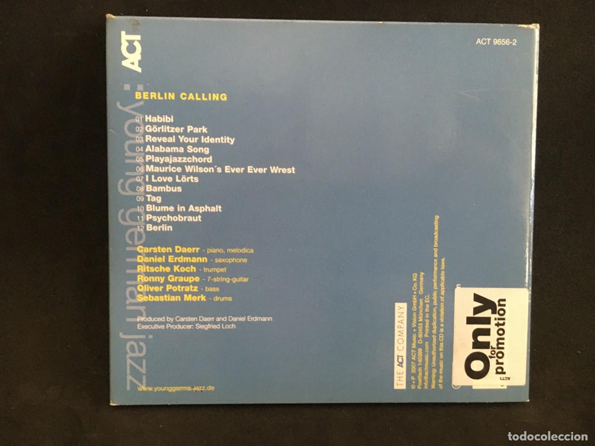 CDs de m&uacute;sica: Carsten Daerr & Daniel Erdmann &ndash; Berlin Calling - CD Digipack - ACT - Foto 2