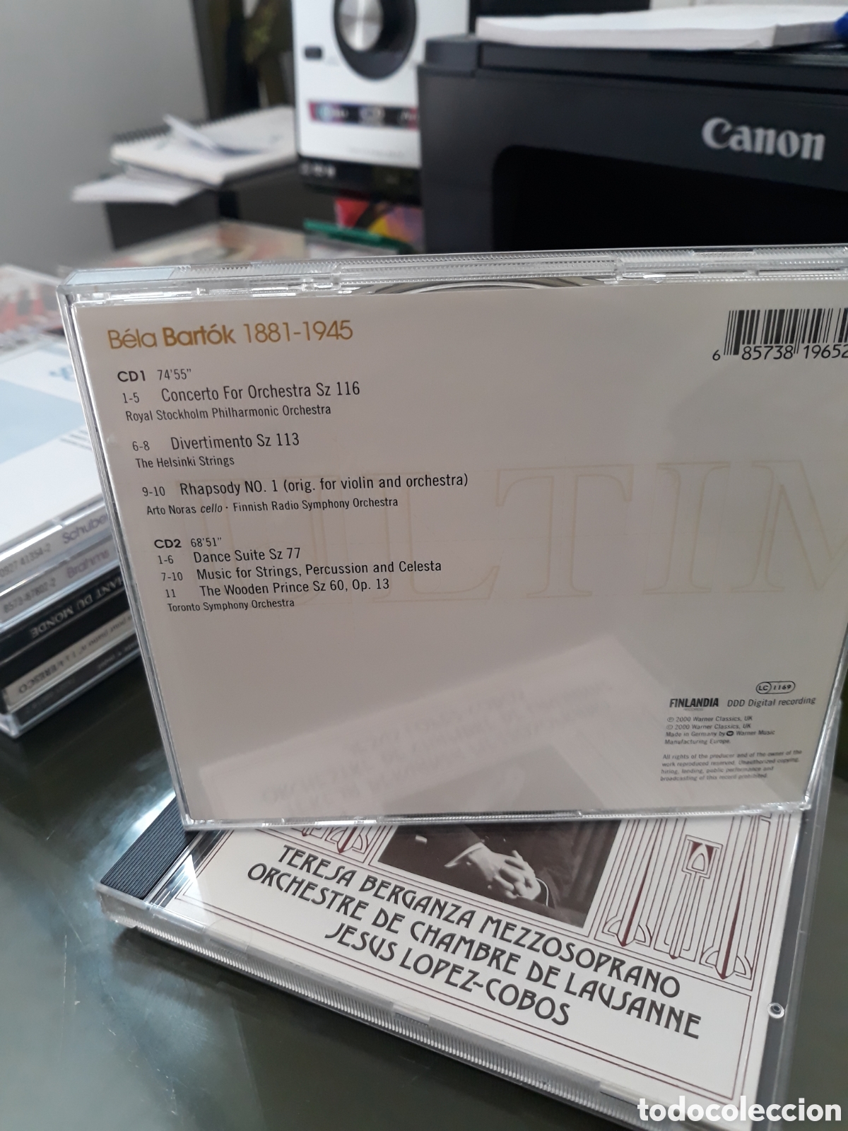 CDs de m&uacute;sica: BART&Oacute;K: CONCERTO FOR ORCHESTRA / DANCE SUITE - WARNER - 2 CD - Foto 2