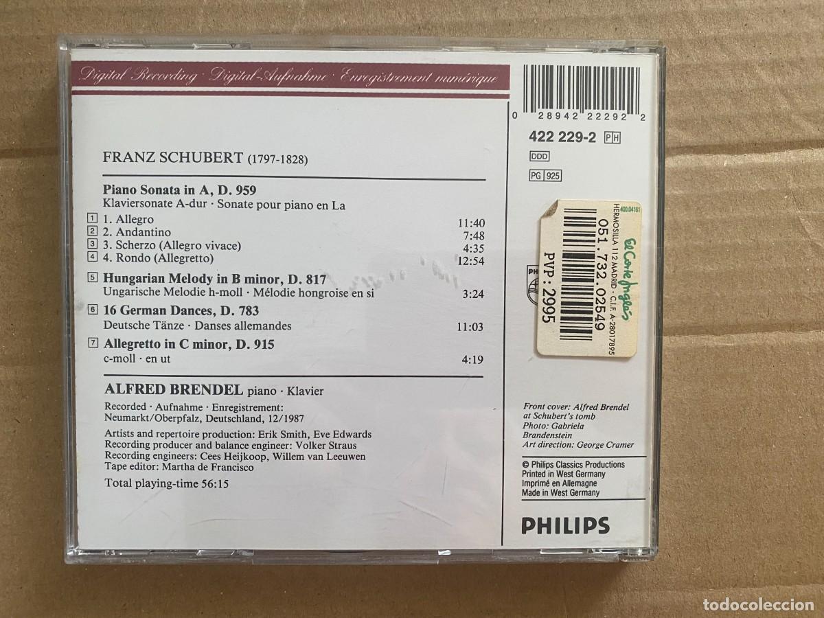 CDs de m&uacute;sica: CD SHUBERT - PIANO SONATA IN A. D .959 - Foto 2