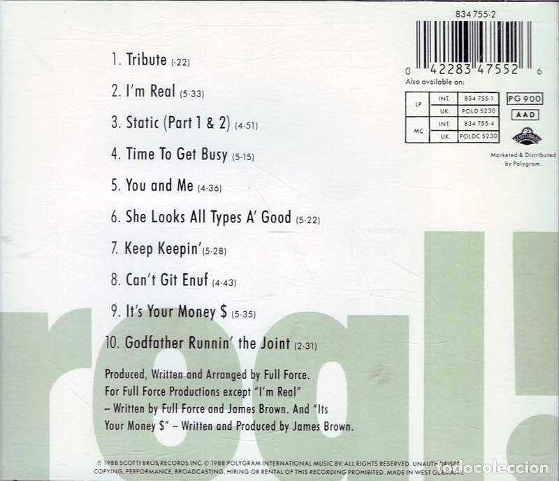 CDs de m&uacute;sica: James Brown With Full Force - Im Real. CD - Foto 2