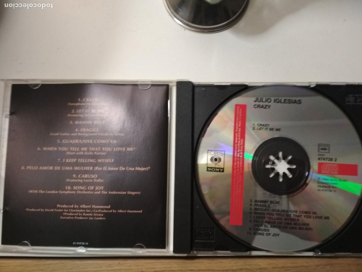 CDs de m&uacute;sica: Julio Iglesias &lrm;&ndash; Crazy 1994 - Foto 2