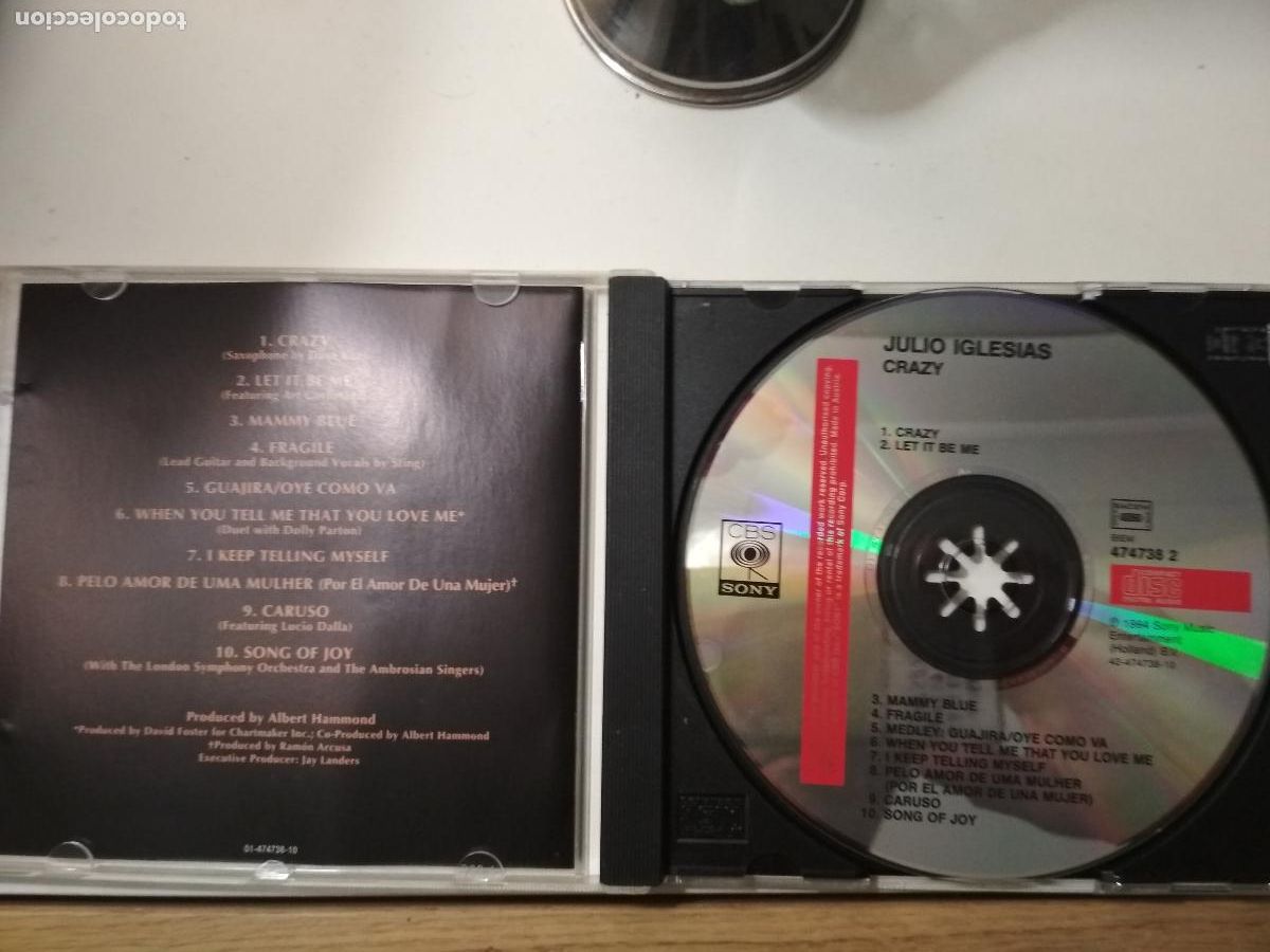 CDs de m&uacute;sica: Julio Iglesias &lrm;&ndash; Crazy 1994 - Foto 3