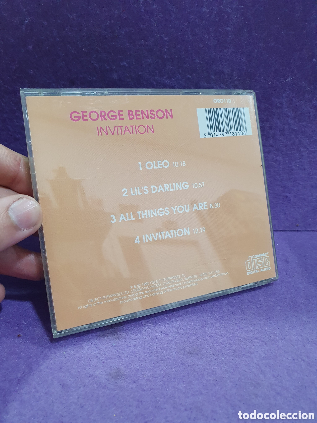 CDs de m&uacute;sica: CD. George Benson. Invitation. (L101) - Foto 2