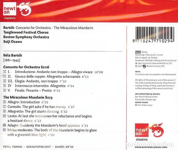 CDs de m&uacute;sica: BART&Oacute;K: CONCERTO FOR ORCHESTRA - NEWTON CLASSICS - CD - Foto 2