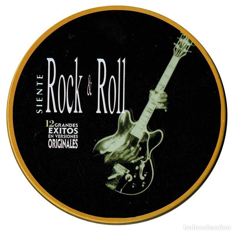 CDs de m&uacute;sica: Siente Rock & Roll. 12 grandes &eacute;xitos en versiones originales. Lata. CD - Foto 1