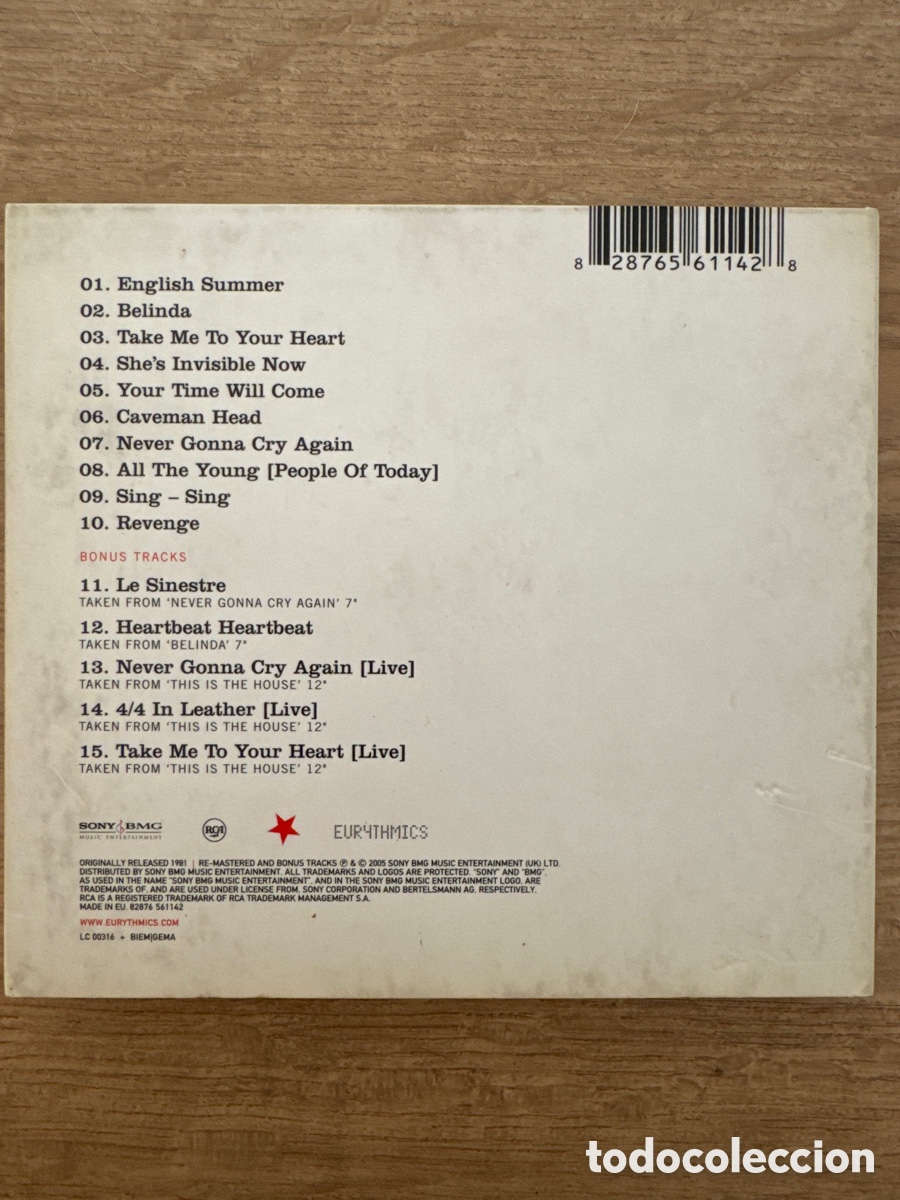 CDs de m&uacute;sica: EURYTHMICS - In the garden - - Foto 5