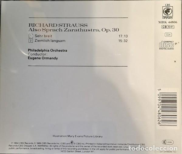 CDs de m&uacute;sica: RICHARD STRAUSS: ALSO SPRACH ZARATHUSTRA - CBS - CD - Foto 2