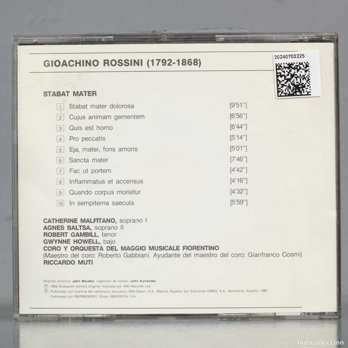 CDs de m&uacute;sica: CD. ROSSINI STABAT MATER MUTI - Foto 2