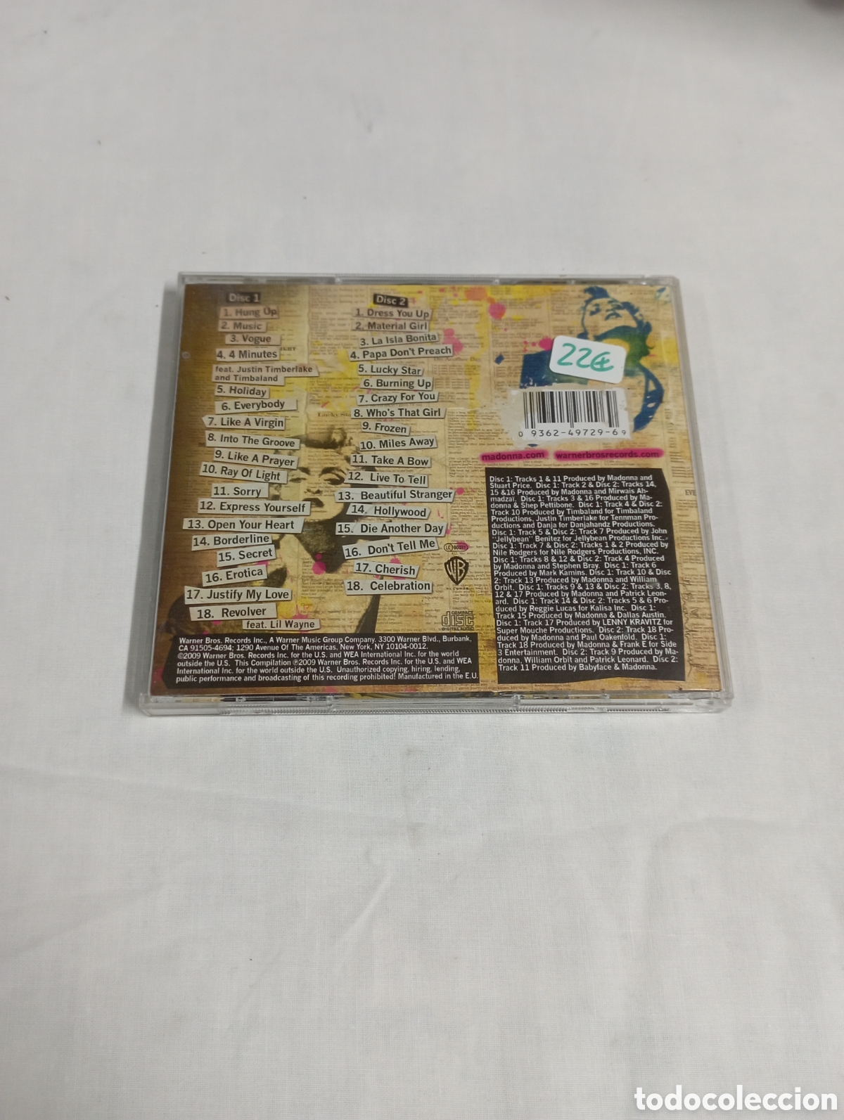 CDs de m&uacute;sica: Madonna Celebration warner bros records - Foto 2