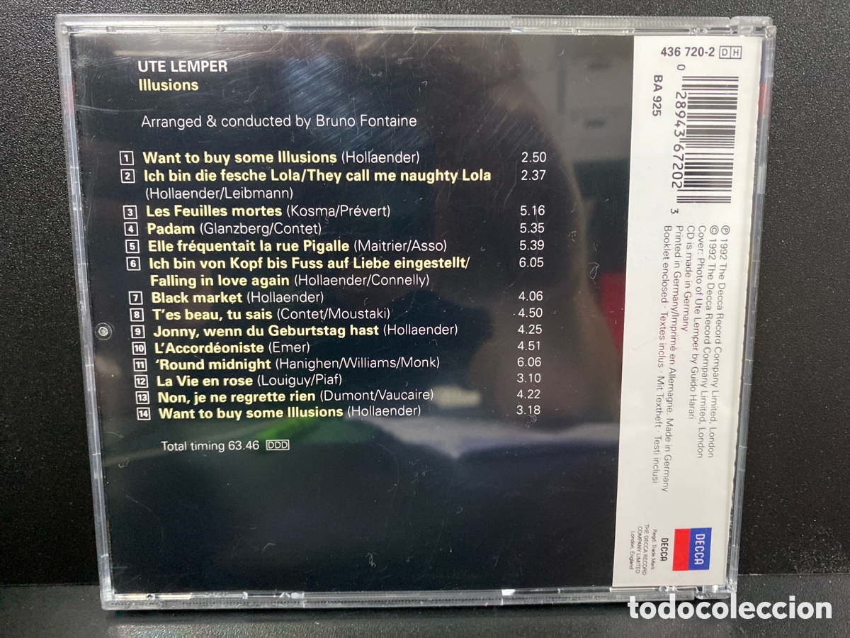 CDs de m&uacute;sica: Ute Lemper - Illusions (CD, Album) - Foto 2
