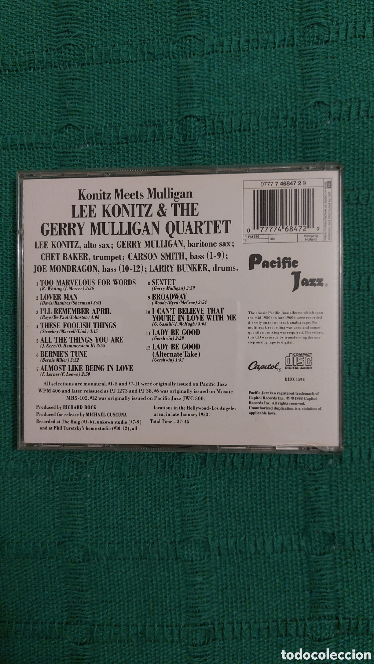 CDs de m&uacute;sica: Jazz: Konitz meets Mulligan - Foto 2