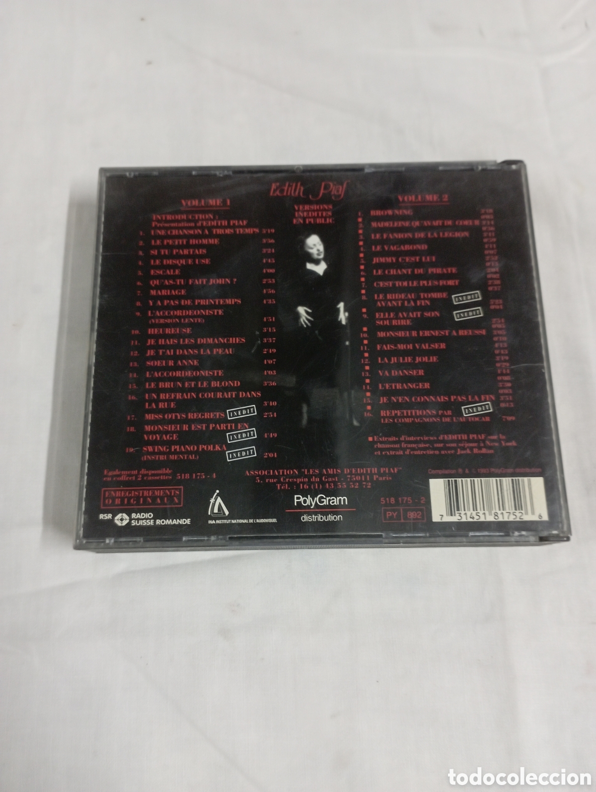 CDs de m&uacute;sica: Edith Piaf version inedites in public - Foto 2