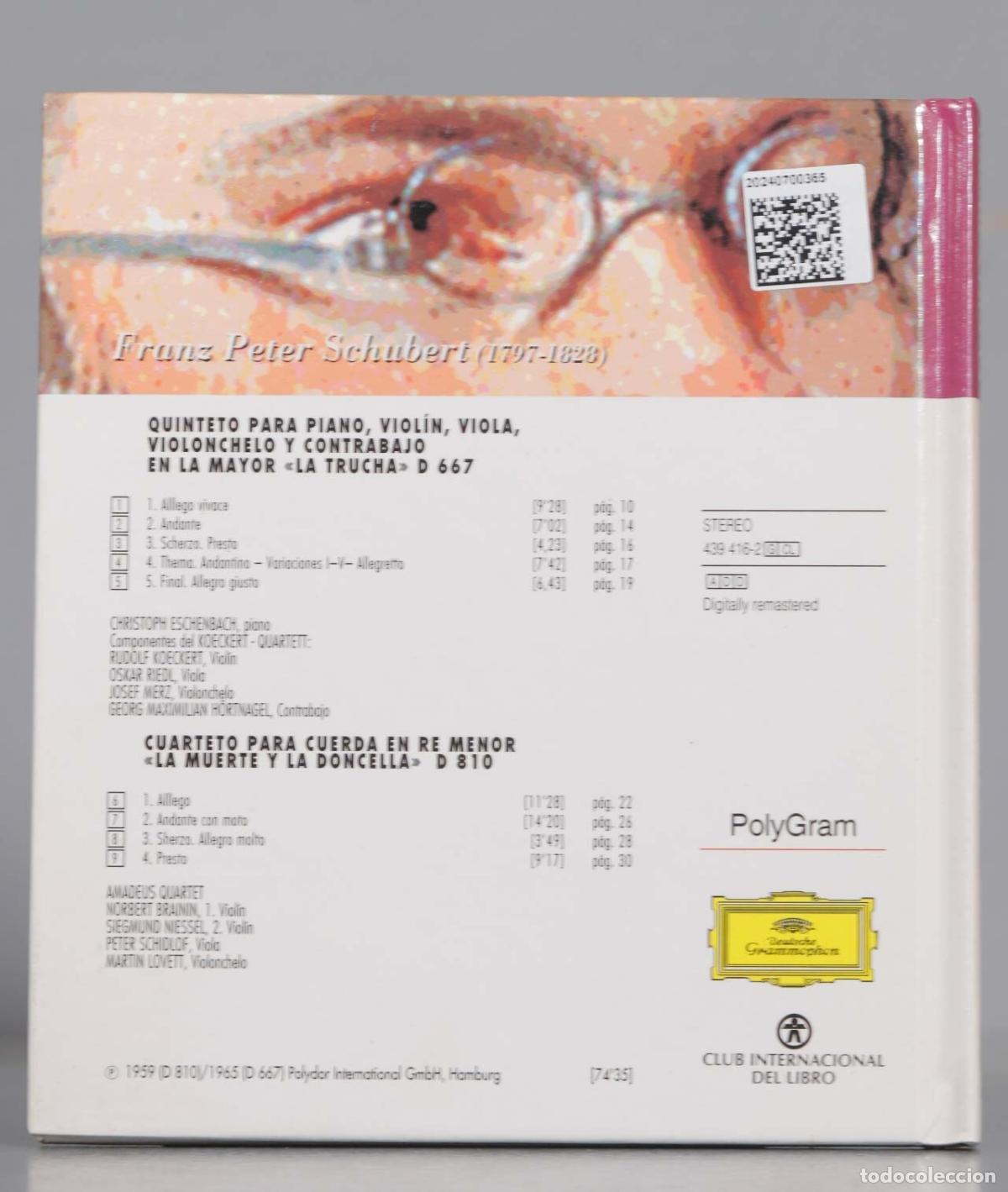 CDs de m&uacute;sica: CD. SCHUBERT. D 667. 810. - Foto 2
