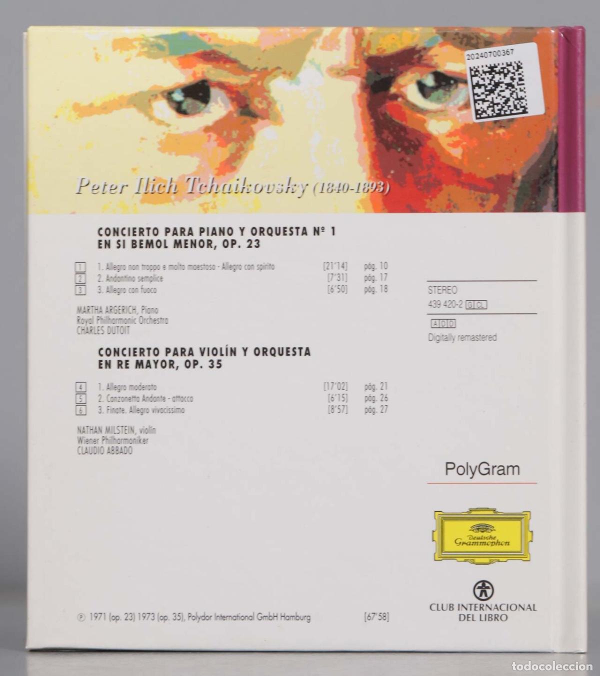 CDs de m&uacute;sica: CD. TCHAIKOVSKY. OP 23 35. DUTOIT ABBADO - Foto 2